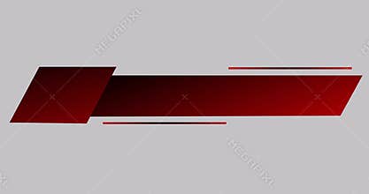 Cool simple modern-designed red-color and black-colored gradient lower third.