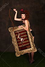 Beautiful Circus Themed Pin Up GIrl
