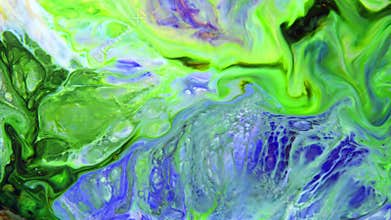 Abstract Colorful Paint Ink Explode Diffusion Psychedelic Blast Movement.