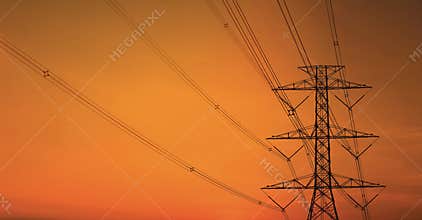 Electricity consumption in summer concept