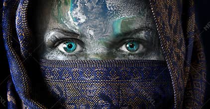 Earth day environment concept face mask