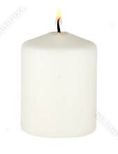 Burning white candle