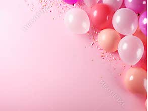 vibrant color balloons background, AIgenerated