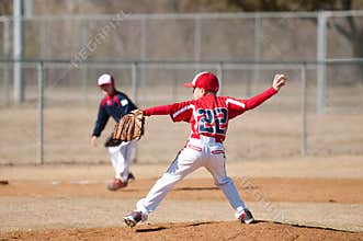 Little league pitcher