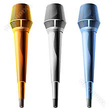 Microphone on a white background