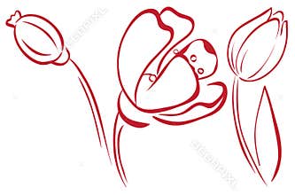 Contour of flowers