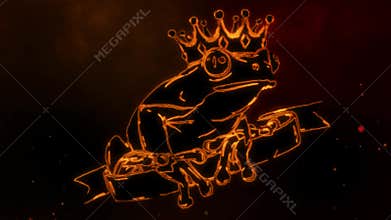 king Frog Prince waiting to be kissed