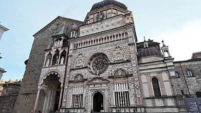 Bergamo, Italy. The facade of the Colleoni Chapel at the old town
