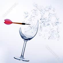 Little red arrow breaking a w