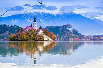 Bled with lake, Slovenia, Europe