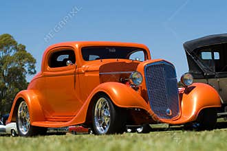 Orange Hot Rod Car