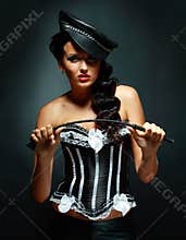 Fetish model in outfit