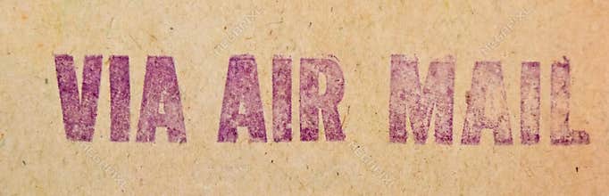 Purple Via Air Mail Stamp