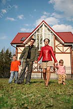 Family at house