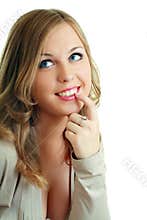 Model with amazing blue eyes