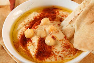 Hummus and bread