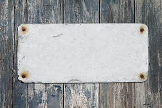 Old Blank Sign and Wall