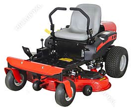 Zero Turn Riding Lawn Mower Isolated on White