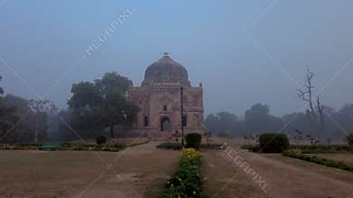 Far full view of shisha gumbad, Lodi Garden, Delhi