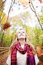 Happy Fall woman