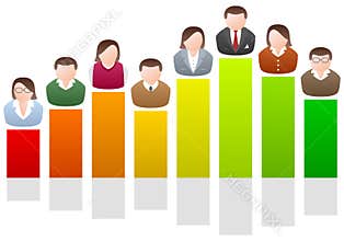 Business People on Chart