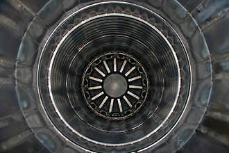 Inside a jet engine