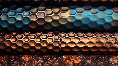 A close up of a metal object with holes in it