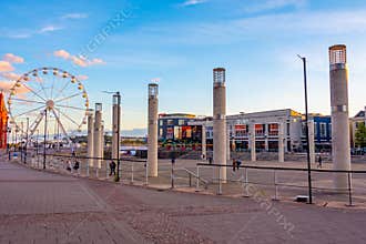 Cardiff, Wales, September 16, 2022: Roald Dahl plass at Mermaid