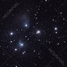 Stars in the Pleiades (M45)