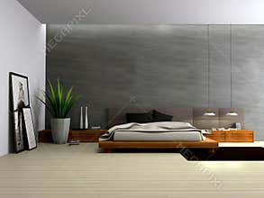 Interior of modern bedroom