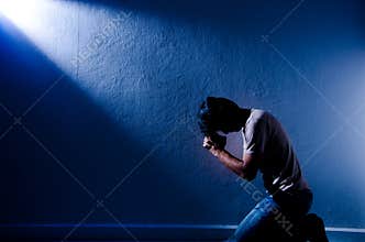 Man praying.