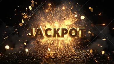 Fiery Casino Jackpot Win Illustration