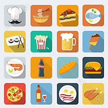 Food flat icons
