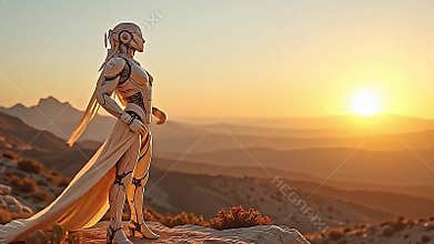 A meticulously crafted automaton, embodying perfection and Generative AI
