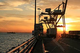 Export Import activities at International Harbour