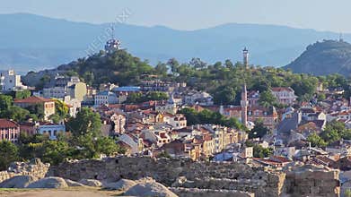 Panorama of city of Plovdiv, Bulgaria