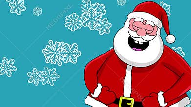 Funny laughing santa
