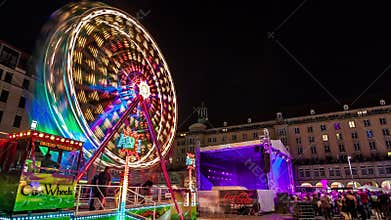 Dresden City Festival Time Lapse at Night