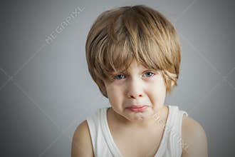 Sad Young Boy