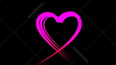 Triple Hearts animation with transparency channel