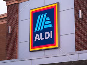 ALDI Supermarket Storefront Logo Cary NC Location Grocery Store International