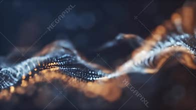 Abstract Particle Flow: Dynamic Waves of Light and Dark