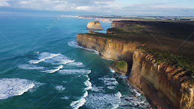 Scenic view of the iconic Twelve Apostles rock formations located in Port Campbell National Park