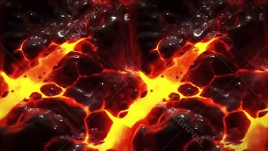 Fiery Inferno: Molten Lava\'s Dynamic Dance of Fire and Shadow