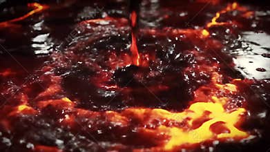 Molten Metal Flow: Dynamic Pouring and Reaction