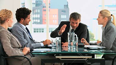 The end of a business meeting