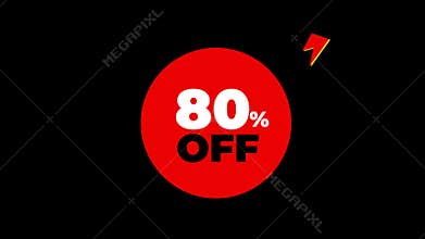80% Off Red Animated Sale Banner - Ultimate Discount Motion Graphics Video