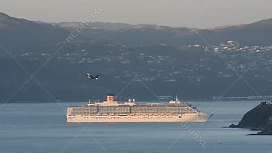 Cruise ship in Wellington NZ