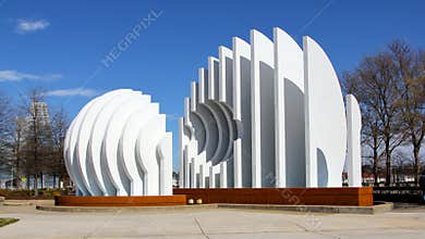 Modern White Extravagant Sculpture