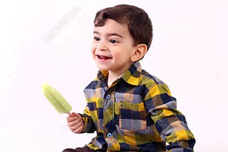 Boy enjoying icecream